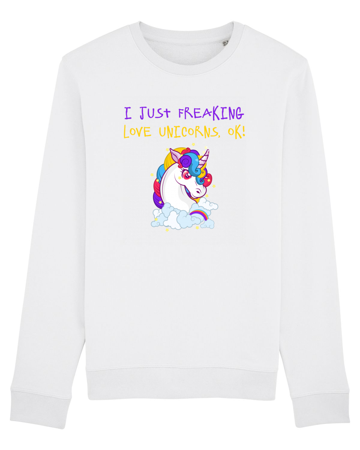 Bluză mânecă lungă Unisex Rise White