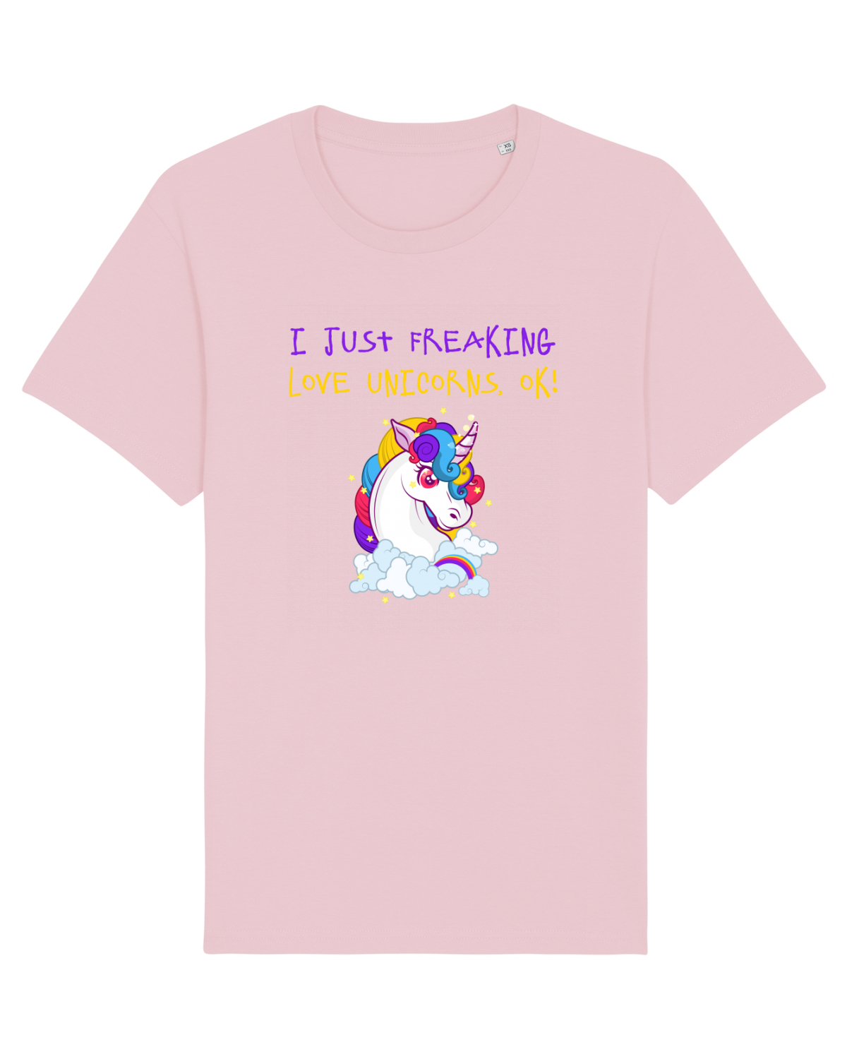 Tricou mânecă scurtă Unisex Rocker Cotton Pink