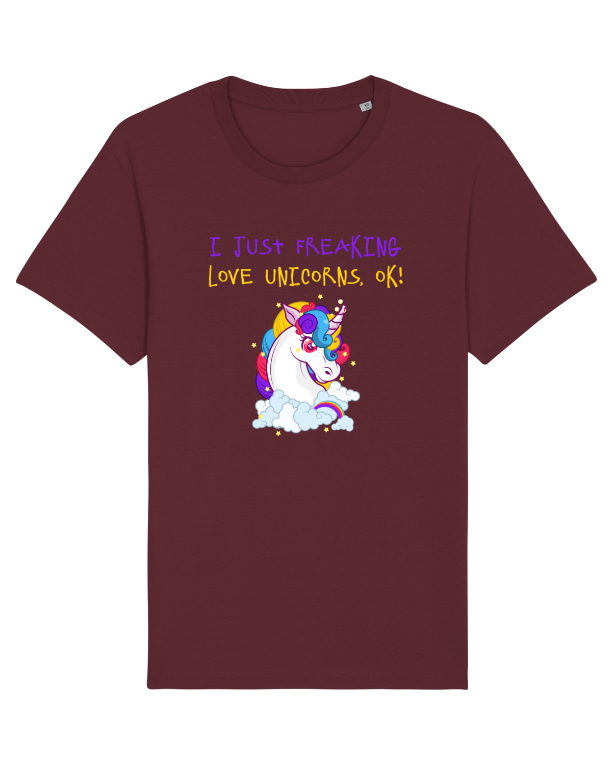 Tricou mânecă scurtă Unisex Rocker Burgundy