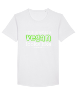 VEGAN Tricou mânecă scurtă guler larg Bărbat Skater