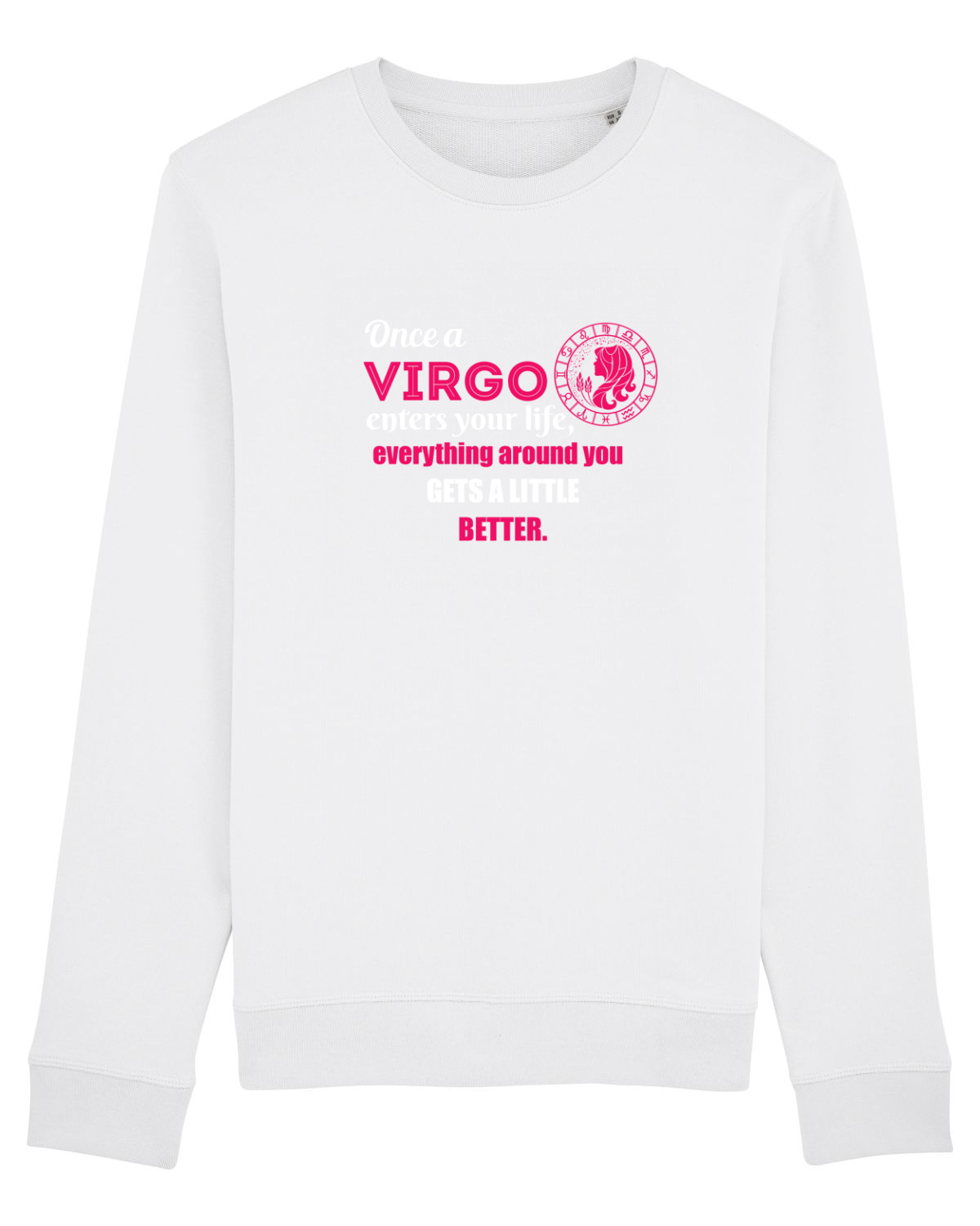 Bluză mânecă lungă Unisex Rise White