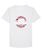 WINE Tricou mânecă scurtă guler larg Bărbat Skater
