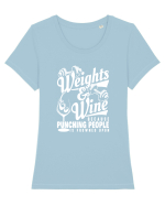 WINE Tricou mânecă scurtă guler larg fitted Damă Expresser