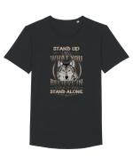 STAND ALONE Tricou mânecă scurtă guler larg Bărbat Skater