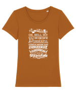 WOMAN Tricou mânecă scurtă guler larg fitted Damă Expresser