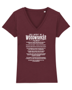 WOOD Tricou mânecă scurtă guler V Damă Evoker