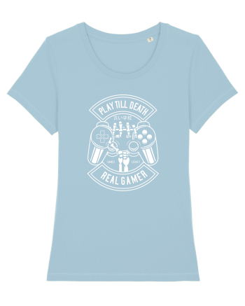 Gamer Skeleton White Sky Blue
