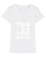 YOGA Tricou mânecă scurtă guler V Damă Evoker