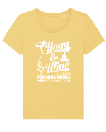 YOGA Tricou mânecă scurtă guler larg fitted Damă Expresser