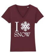SNOW Tricou mânecă scurtă guler V Damă Evoker