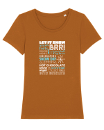 SNOW Tricou mânecă scurtă guler larg fitted Damă Expresser