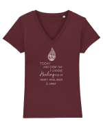 YOGA Tricou mânecă scurtă guler V Damă Evoker
