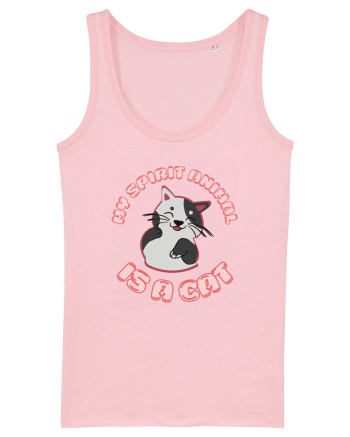 My Spirit Animal Is A Cat Cotton Pink
