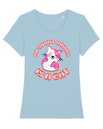 My Spirit Animal Is A Cat Sky Blue