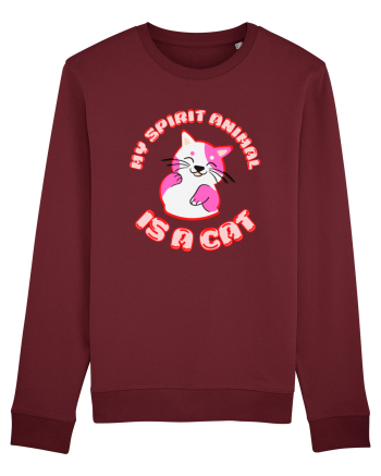 My Spirit Animal Is A Cat Burgundy