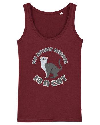 My Spirit Animal Is A Cat Burgundy