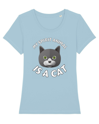 My Spirit Animal Is A Cat Sky Blue