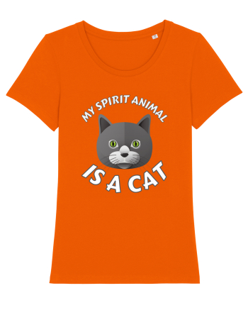 My Spirit Animal Is A Cat Bright Orange