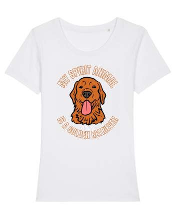My Spirit Animal Is A Golden Retriever  White