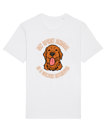 My Spirit Animal Is A Golden Retriever  White