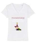 DRINK Tricou mânecă scurtă guler V Damă Evoker