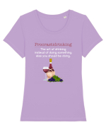 DRINK Tricou mânecă scurtă guler larg fitted Damă Expresser