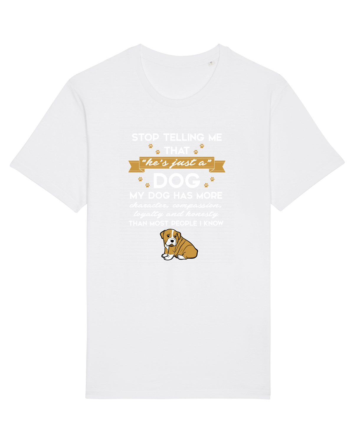 Tricou mânecă scurtă Unisex Rocker White