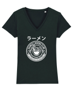 Ramen Bowl White Tricou mânecă scurtă guler V Damă Evoker