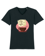 COFFEE Tricou mânecă scurtă guler V Bărbat Presenter