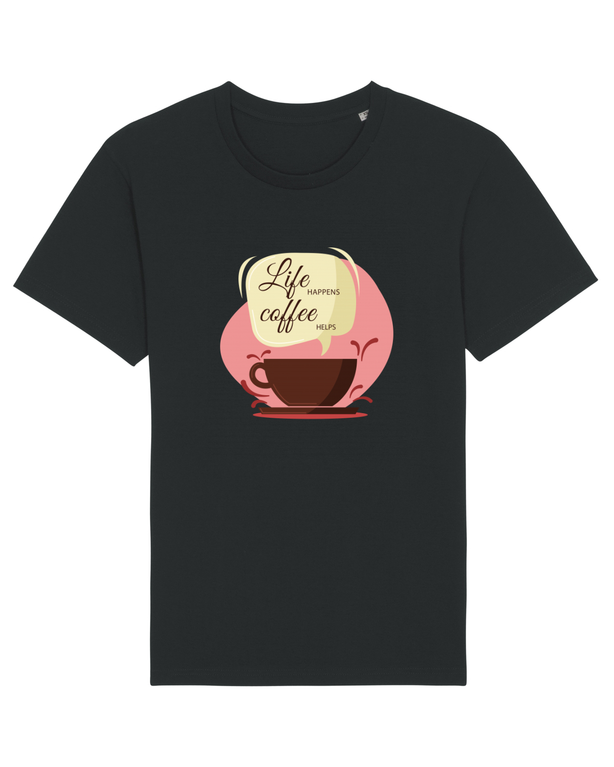 Tricou mânecă scurtă Unisex Rocker Black