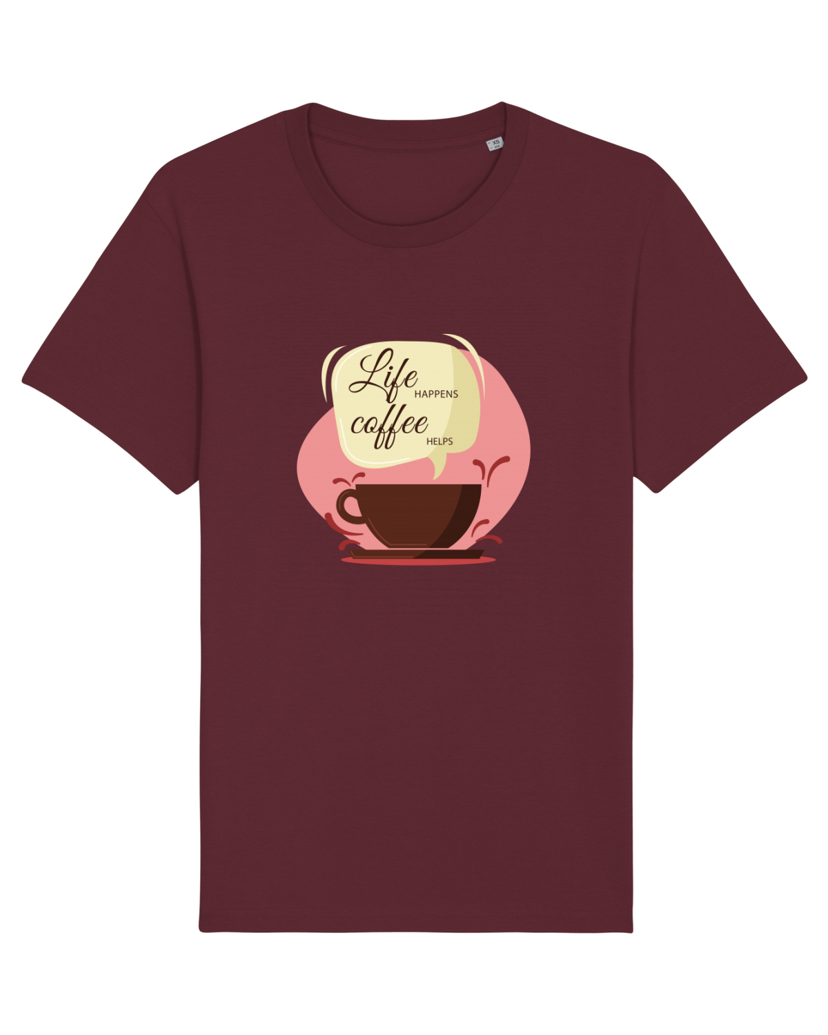 Tricou mânecă scurtă Unisex Rocker Burgundy