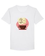 COFFEE Tricou mânecă scurtă guler larg Bărbat Skater