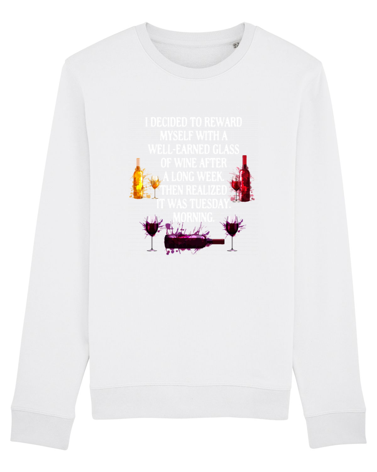 Bluză mânecă lungă Unisex Rise White