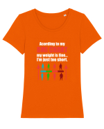 WEIGHT Tricou mânecă scurtă guler larg fitted Damă Expresser