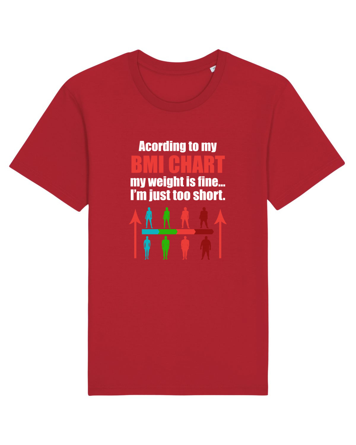 Tricou mânecă scurtă Unisex Rocker Red