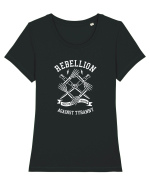 Rebellion Fight for Freedom White Tricou mânecă scurtă guler larg fitted Damă Expresser