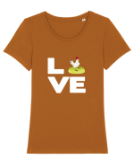LOVE Tricou mânecă scurtă guler larg fitted Damă Expresser