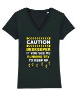 BEEKEEPER Tricou mânecă scurtă guler V Damă Evoker