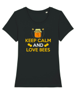 BEES Tricou mânecă scurtă guler larg fitted Damă Expresser