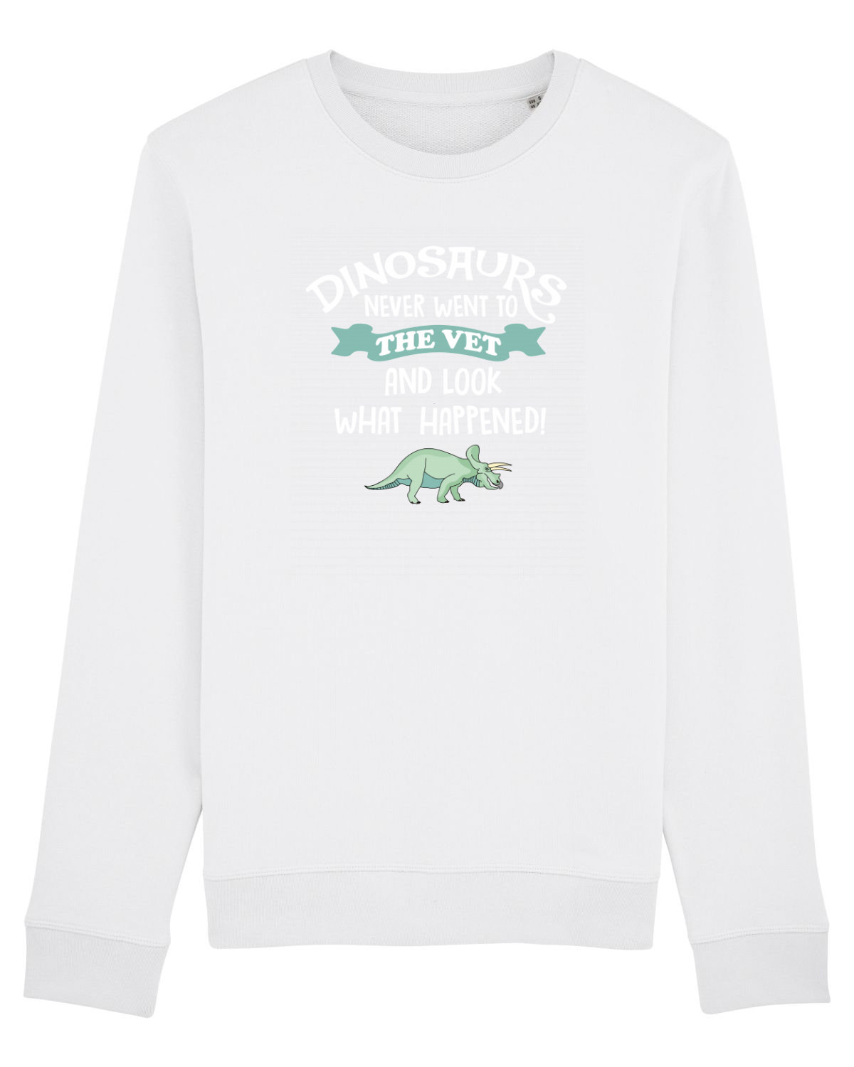 Bluză mânecă lungă Unisex Rise White