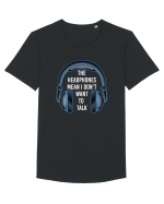 HEADPHONES Tricou mânecă scurtă guler larg Bărbat Skater