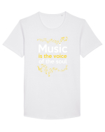 MUSIC Tricou mânecă scurtă guler larg Bărbat Skater