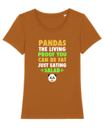 PANDA Tricou mânecă scurtă guler larg fitted Damă Expresser