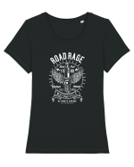 Road Rage Moto White Tricou mânecă scurtă guler larg fitted Damă Expresser