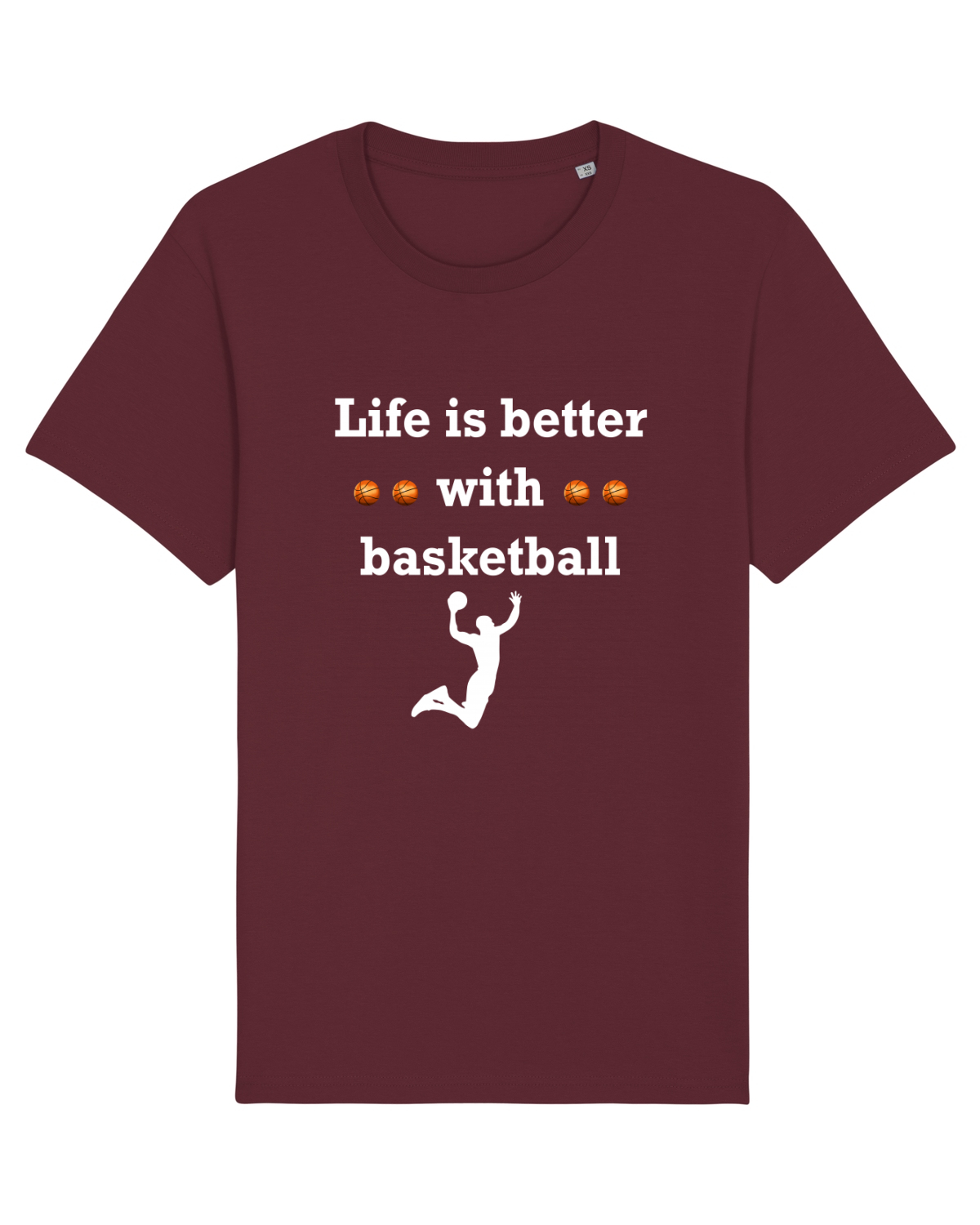 Tricou mânecă scurtă Unisex Rocker Burgundy