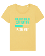 MUSCLES Tricou mânecă scurtă guler larg fitted Damă Expresser
