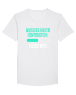 MUSCLES Tricou mânecă scurtă guler larg Bărbat Skater
