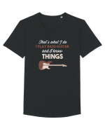 BASS GUITAR Tricou mânecă scurtă guler larg Bărbat Skater