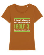 GOLF Tricou mânecă scurtă guler larg fitted Damă Expresser