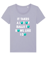 BOWLING Tricou mânecă scurtă guler larg fitted Damă Expresser